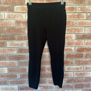 Spanx Cropped Skinny Ponte Pull On Stretchy Pants Women’s Medium M Black